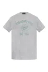 Dsquared2 Logo Bros Print T-shirt In Grey