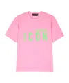 Dsquared2 Be Icon Easy Fit T-shirt In Pink