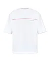 Dsquared2 Men White Crewneck T-shirt With Logo Lettering On The Front In Cotton Man In White