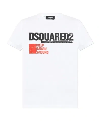 DSQUARED2 DSQUARED2 LOGO PRINTED CREWNECK T-SHIRT