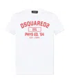 Dsquared2 White Cotton T-shirt With Phys Ed. '64 Logo In White