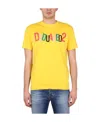 Dsquared2 Logo Printed Crewneck T-shirt In Yellow