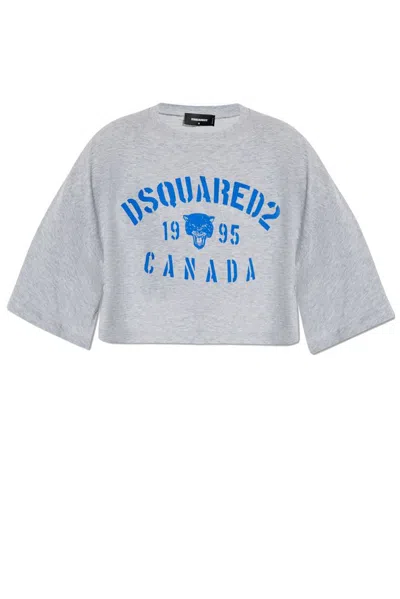 Dsquared2 Logo-print T-shirt In Grey