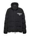 Dsquared2 Logo Printed Down Jacket In Black