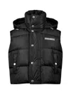Dsquared2 Logo Printed Down Vest Jacket In Black