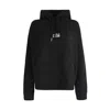 Dsquared2 Logo Printed Drawstring Hoodie In Black