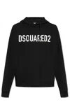 Dsquared2 Logo Cotton Hoodie In Black
