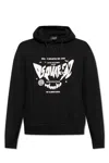 Dsquared2 Logo-printed Drawstring Hoodie In Black