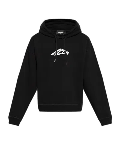 DSQUARED2 DSQUARED2 LOGO PRINTED DRAWSTRING HOODIE