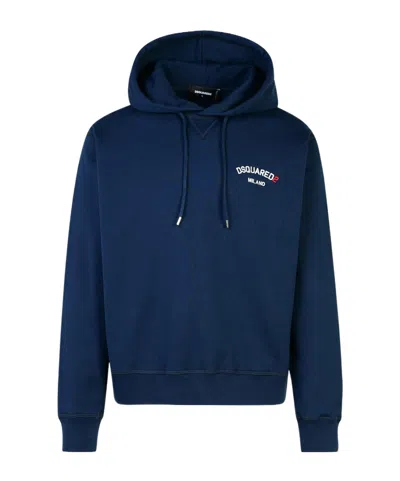 DSQUARED2 DSQUARED2 LOGO PRINTED DRAWSTRING HOODIE