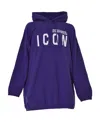 Dsquared2 Logo-printed Drawstring Hoodie In Blue