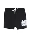 Dsquared2 Logo Printed Drawstring Swim Shorts In Black/white