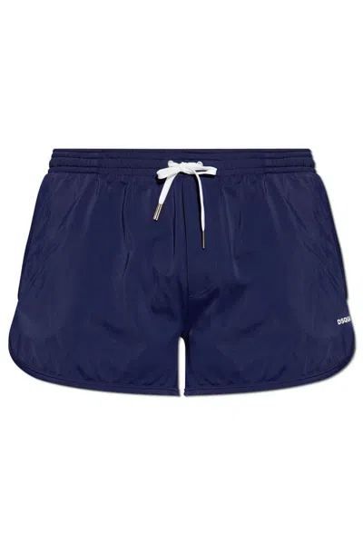 Dsquared2 Logo-print Swim Shorts In Blue