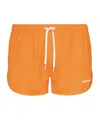 Dsquared2 Logo Printed Drawstring Swim Shorts In Orange