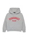 Dsquared2 Logo-print Cotton Hoodie In Grey