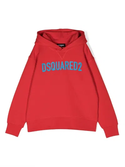 Dsquared2 Kids' Logo-printed Hoodie In Red