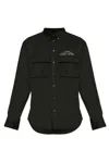 Dsquared2 Iconic Logo-print Shirt In Black