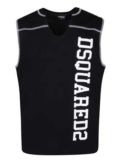 DSQUARED2 DSQUARED2 LOGO-PRINTED SLEEVELESS TANK TOP