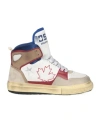 Dsquared2 White High Top Boogie Sneakers In Multicolor