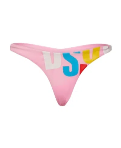 Dsquared2 Logo Printed Swimming Trunks In Pink
