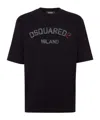 Dsquared2 Black Cotton T-shirt With Print In Black