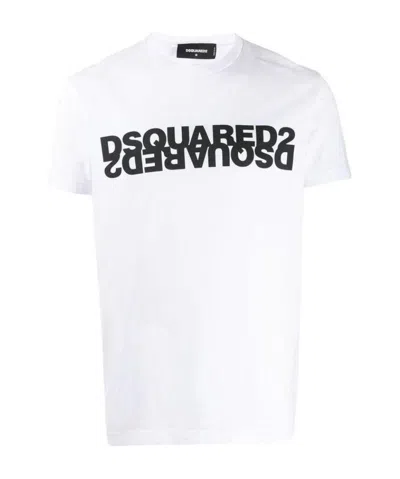 Dsquared2 Logo Printed T-shirt In White