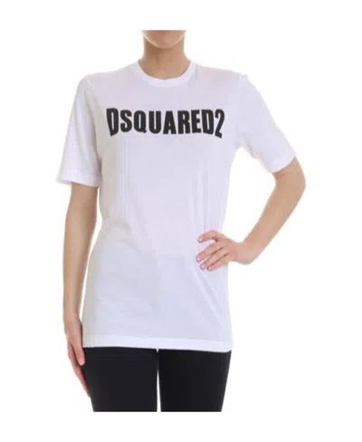Dsquared2 Logo Printed T-shirt In White