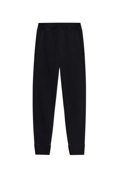 Dsquared2 Logo Detailed Tapered Track Trousers In Black
