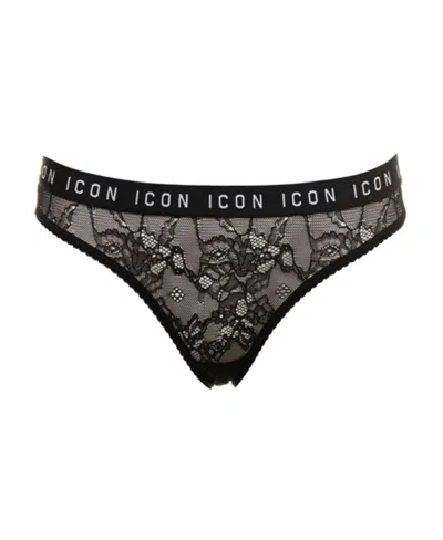 Dsquared2 Logo Printed Underwear In Black