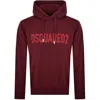 Dsquared2 Logo Pullover Hoodie Red In Red