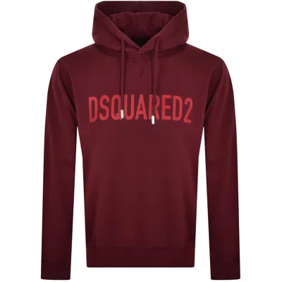 Dsquared2 Logo Pullover Hoodie Red