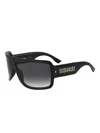 Dsquared2 Logo Rectangle-frame Sunglasses In Black