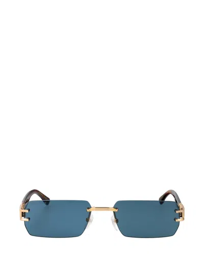 Dsquared2 Rose Gold Metal Sunglasses In Blue