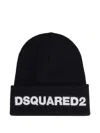Dsquared2 Wool Hat With Embroidered Logo In Black