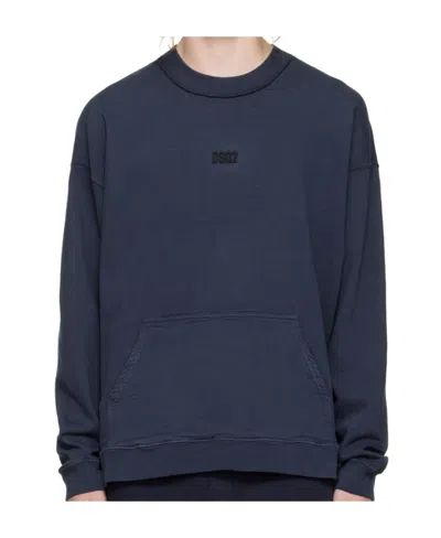 Dsquared2 Logo Round Neck Sweater In Black