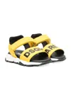 Dsquared2 Logo-print Leather Sandals In Multicolor
