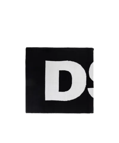 DSQUARED2 DSQUARED2 LOGO INTARSIA SCARF