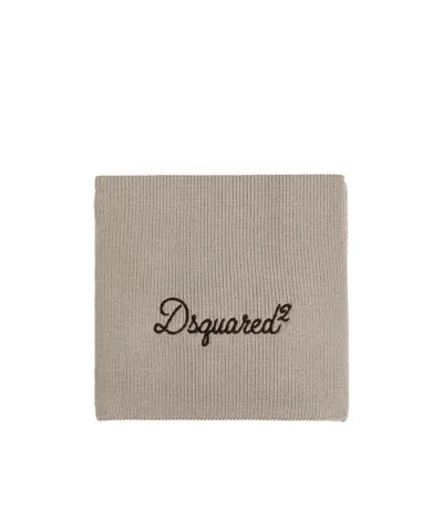 Dsquared2 Logo Scarf In Gray