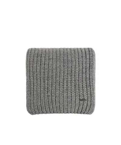 Dsquared2 Ribbed Logo-plaque Scarf In Transparent