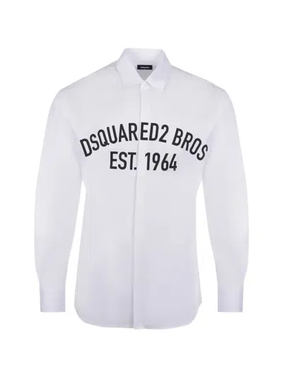 Dsquared2 Logo Shirt In White