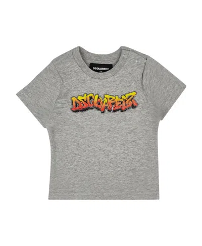 Dsquared2 Logo Short Sleeve T-shirt In Gray