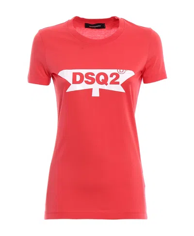 Dsquared2 Logo Short-sleeved T-shirt In Red