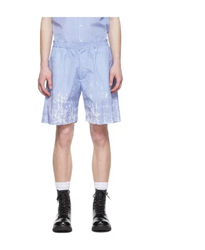 Dsquared2 Blue Cotton Shorts In 001s Light Blue\ Cor