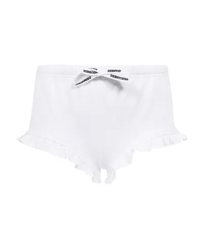 Dsquared2 Logo Shorts In White