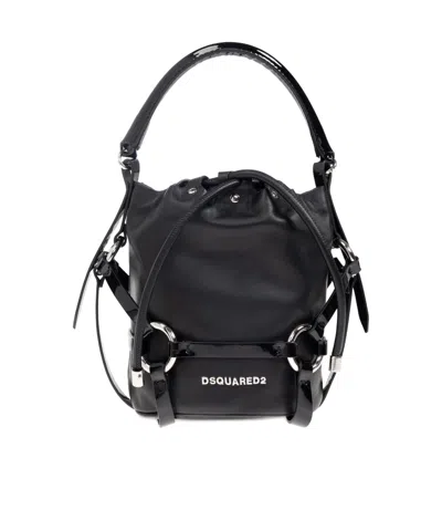 Dsquared2 Logo Shoulder Bag In Black