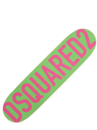 Dsquared2 Logo Skateboard In Green
