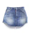 Dsquared2 Logo Skirt In Blue