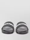 Dsquared2 Logo Slide Sandal Open Toe Flat Sole In Multi