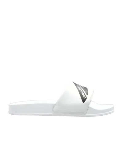 Dsquared2 Logo Slippers In White