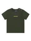 Dsquared2 Logo Snap-button T-shirt In Green